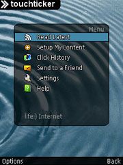 Программа транслирует Скачать Touchticker для Symbian 9.1/9.3 на